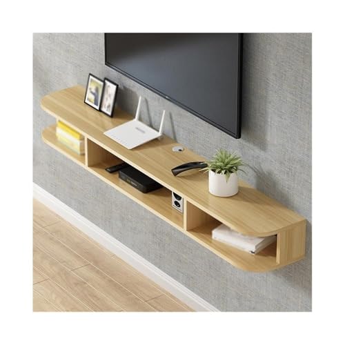 ZZlei2yu-12 Wandmontierte TV An der Wand montierter TV-Schrank, an der Wand montiertes Lagerregal, schwebender TV-Ständer for Wohnzimmer, Schlafzimmer Schwebender TV-Ständer(Natural) von ZZlei2yu-12