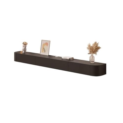 ZZlei2yu-12 Wandmontierte TV Hängender minimalistischer TV-Schrank - Schwebende TV-Einheit - Entertainment-Center-TV-Medienkonsole Schwebender TV-Ständer(Schwarz,Groß) von ZZlei2yu-12