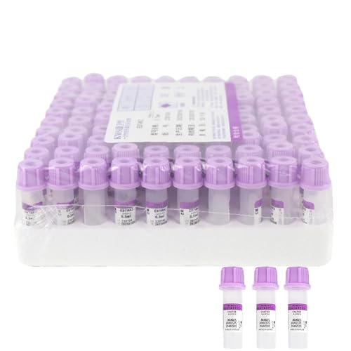 ZZwansuGE 100 StüCk Vakuum-BlutentnahmeröHrchen, 0.5 ml/1 ml BlutentnahmeröHrchen, Lila EDTA K2 RöHrchen/GrüNe Heparin-Lithium-RöHrchen, FüR Labore,Purple-0.5ml ZZwansuGE 100 StüCk Vakuum-BlutentnahmeröHrchen, 0.5 ml/1 ml BlutentnahmeröHrchen, Lila EDTA K2 RöHrchen/GrüNe Heparin-Lithium-RöHrchen, FüR Labore,Purple-0.5ml von ZZwansuGE
