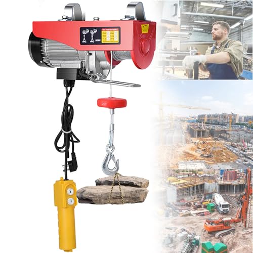 ZZwansuGE Elektrischer Hebekran, 300kg-1000kg Seilzug, 20m HubhöHe, Mit Fernbedienung + Einzel-/Doppelseilhaken, FüR Fabriken, Docks, Lagerhallen,800KG ZZwansuGE Elektrischer Hebekran, 300kg-1000kg Seilzug, 20m HubhöHe, Mit Fernbedienung + Einzel-/Doppelseilhaken, FüR Fabriken, Docks, Lagerhallen,800KG von ZZwansuGE