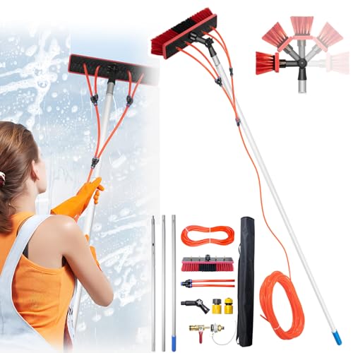 ZZwansuGE Solarpanel-Reinigungsset, 5-12 M Langer Fensterputzstab Mit Wasserzufuhr, Um 180° Drehbarer BüRstenkopf / 20 M Wasserschlauch, Einziehbare Lange FensterputzbüRste,50cmBrush-12m ZZwansuGE Solarpanel-Reinigungsset, 5-12 M Langer Fensterputzstab Mit Wasserzufuhr, Um 180° Drehbarer BüRstenkopf / 20 M Wasserschlauch, Einziehbare Lange FensterputzbüRste,50cmBrush-12m von ZZwansuGE