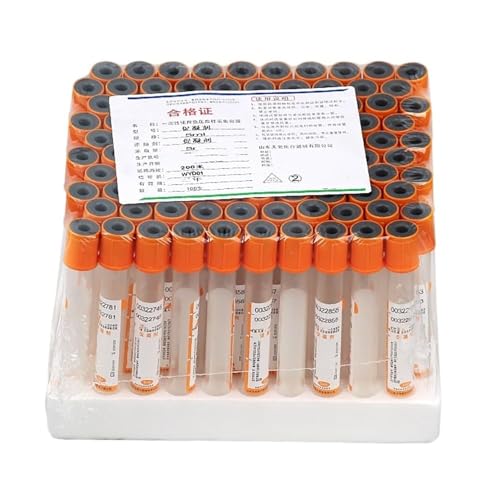 ZZwansuGE Vakuum-BlutentnahmeröHrchen 100 StüCk, 3ml 5ml 10ml Biochemisches GerinnungsröHrchen, Gerinnungsmittel HinzufüGen, Orange Kappe, FüR Labor,5ml ZZwansuGE Vakuum-BlutentnahmeröHrchen 100 StüCk, 3ml 5ml 10ml Biochemisches GerinnungsröHrchen, Gerinnungsmittel HinzufüGen, Orange Kappe, FüR Labor,5ml von ZZwansuGE
