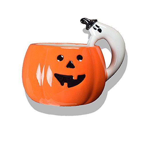 ZaH 3D-Halloween-Becher, Kürbis-Geister-Motiv, Partygeschenk, Keramiktassen, lustiges Geschenk für Kinder, Frauen, Männer von ZaH