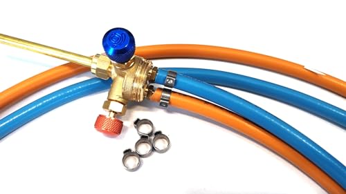 Zatechs Professionelle dünne Schläuche 1m mit Klemmen | Durchmesser von 3,5 mm | für Gas und Sauerstoff | für Präzisions-Juwelierbrenner Schmuckbrenner von ZaTeChS