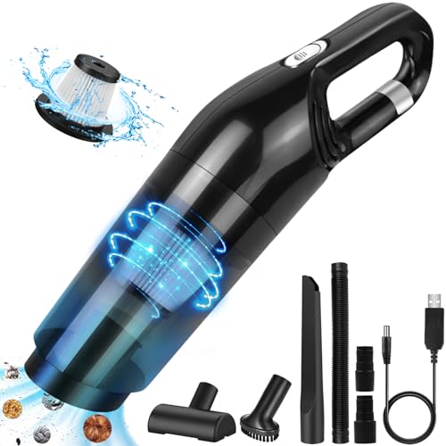 Akku Staubsauger Handstaubsauger, Auto-Staubsauger kabelloser multifunktionaler, 120W Multifunktionaler Hand-staubsauger mit Extra Langem Fugendüse für Auto, Zuhause von Zabatoco