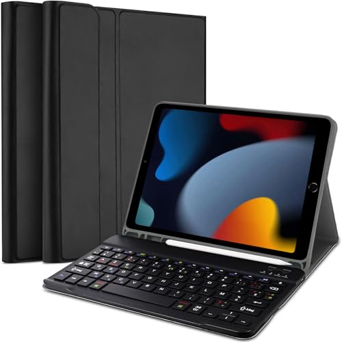 Zabatoco Hülle mit Tastatur für iPad 9 Generation 10.2 von Zabatoco