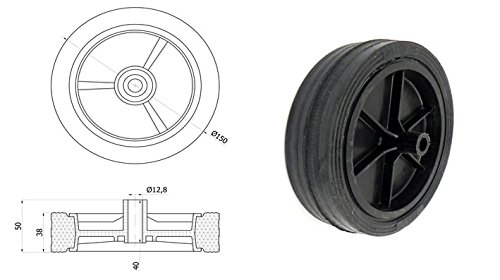 Zabi Räder für Mäher mähmaschinen / Räder für rasenmäher d = 150 mm von Zabi