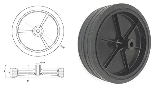 Zabi Räder für mähmaschinen Mäher / Räder für rasenmäher d = 200 mm Gleitlager von Zabi