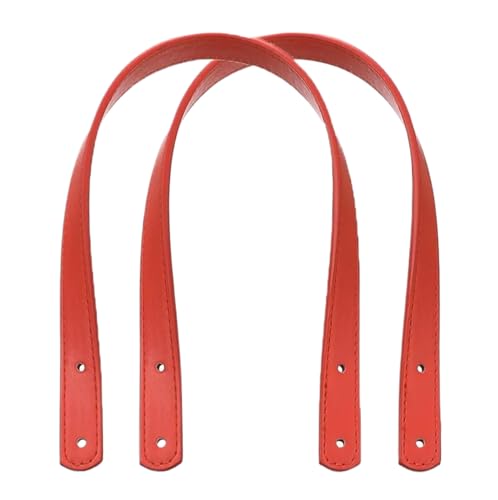 ZacLAy 2 Stück 45Cm Taschengurt Abnehmbarer Ledergriff Damentasche DIY Ersatz Schultergurt Zubehör, Hellrot, Einheitsgröße von ZacLAy