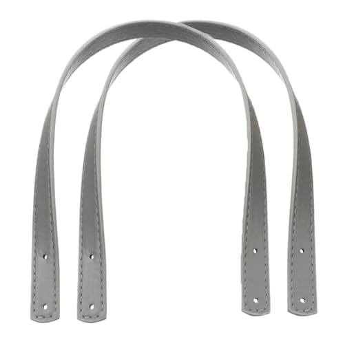 ZacLAy 2 Stück Leder Umhängetasche Riemen Tasche Damen Taschengriffe DIY Ersatzzubehör, Hellgrau, Einheitsgröße von ZacLAy