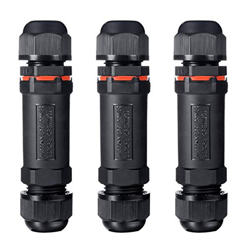 Zacfton Verbindungsmuffe Kabelverbinder Wasserdicht IP68 CUJ-01 Verbindungsbox für Ø1-13 mm Kabeldurchmesser 3er-Pack,Schwarz Zacfton Verbindungsmuffe Kabelverbinder Wasserdicht IP68 CUJ-01 Verbindungsbox für Ø1-13 mm Kabeldurchmesser 3er-Pack,Schwarz von Zacfton