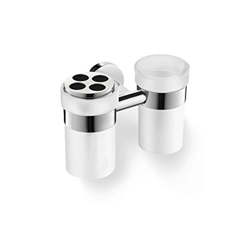 ZACK 40099 "SCALA" Zahnputzglas Set, Edelstahl hochglänzend, 7.0 x 18.0 x 11.5 cm von ZACK