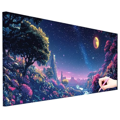 Diamond Painting Erwachsene Groß XXL 130x50cm Diamond Painting Landschaft Bilder Bastelset 5D Sternennacht Diamant Kunst Malerei Set DIY Diamant Stickerei Kreuzstich Set Geschenke für Frauen Deko N-68 Diamond Painting Erwachsene Groß XXL 130x50cm Diamond Painting Landschaft Bilder Bastelset 5D Sternennacht Diamant Kunst Malerei Set DIY Diamant Stickerei Kreuzstich Set Geschenke für Frauen Deko N-68 von ZaeMynnu
