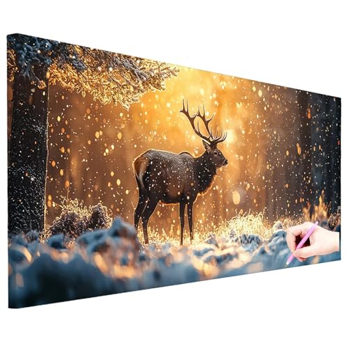 Diamond Painting Erwachsene Groß XXL 130x50cm Diamond Painting Wald Bilder Bastelset 5D Reh Diamant Kunst Malerei Set DIY Diamant Stickerei Kreuzstich Set für Geschenke für Frauen Herbst Deko O-08 Diamond Painting Erwachsene Groß XXL 130x50cm Diamond Painting Wald Bilder Bastelset 5D Reh Diamant Kunst Malerei Set DIY Diamant Stickerei Kreuzstich Set für Geschenke für Frauen Herbst Deko O-08 von ZaeMynnu