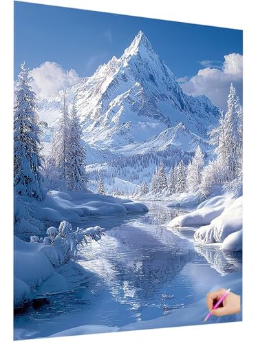 Diamond Painting Erwachsene Winter Diamant Painting Bilder Landschaft 5D Diamond Art Set für Kinder Anfänger, DIY Diamant Cross Stickerei Kreativ Set für Erwachsene für Deko Wohnzimmer 50x70cm M-60 Diamond Painting Erwachsene Winter Diamant Painting Bilder Landschaft 5D Diamond Art Set für Kinder Anfänger, DIY Diamant Cross Stickerei Kreativ Set für Erwachsene für Deko Wohnzimmer 50x70cm M-60 von ZaeMynnu