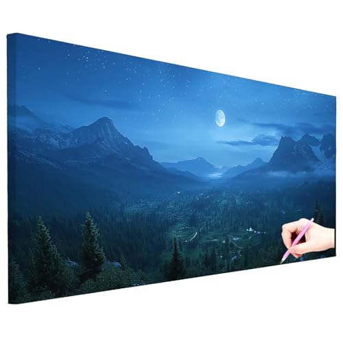 Diamond Painting Landschaft Diamond Painting Groß 130x50cm Basteln Erwachsene Full Drill Diamant Kunst Malerei Mond Bilder Diamant Stickerei Strass Kreuzstich Set Herbstdeko Geschenke für Frauen N-88 Diamond Painting Landschaft Diamond Painting Groß 130x50cm Basteln Erwachsene Full Drill Diamant Kunst Malerei Mond Bilder Diamant Stickerei Strass Kreuzstich Set Herbstdeko Geschenke für Frauen N-88 von ZaeMynnu