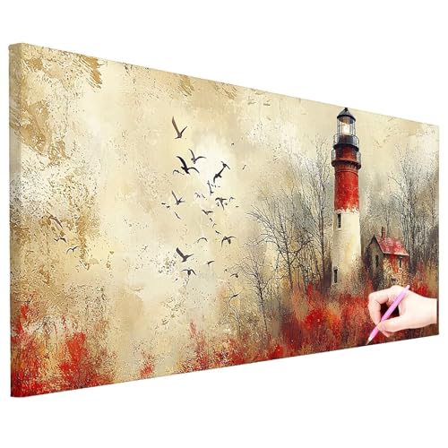 Diamond Painting Leuchtturm Diamond Painting Groß 130x50cm Basteln Erwachsene 5D Full Drill Diamant Kunst Malerei Retro Bilder DIY Diamant Stickerei Strass Kreuzstich Set Herbstdeko Geschenke N-76 Diamond Painting Leuchtturm Diamond Painting Groß 130x50cm Basteln Erwachsene 5D Full Drill Diamant Kunst Malerei Retro Bilder DIY Diamant Stickerei Strass Kreuzstich Set Herbstdeko Geschenke N-76 von ZaeMynnu