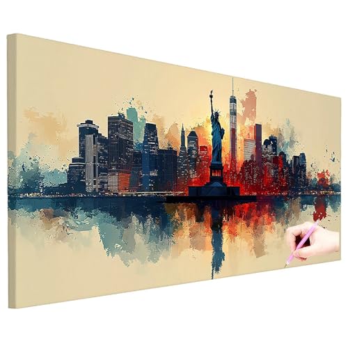 Diamond Painting New York Diamond Painting Groß 130x50cm Basteln Erwachsene 5D Full Drill Diamant Kunst Malerei Landschaft Bilder DIY Diamant Stickerei Strass Kreuzstich Set Herbstdeko Geschenke O-13 Diamond Painting New York Diamond Painting Groß 130x50cm Basteln Erwachsene 5D Full Drill Diamant Kunst Malerei Landschaft Bilder DIY Diamant Stickerei Strass Kreuzstich Set Herbstdeko Geschenke O-13 von ZaeMynnu