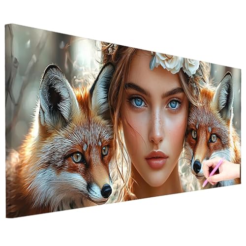 Diamond Painting Tiere Diamond Painting Groß 130x50cm Basteln Erwachsene Full Drill Diamant Kunst Malerei Fuchs Bilder DIY Diamant Stickerei Strass Kreuzstich Set Herbstdeko Geschenke für Frauen N-58 Diamond Painting Tiere Diamond Painting Groß 130x50cm Basteln Erwachsene Full Drill Diamant Kunst Malerei Fuchs Bilder DIY Diamant Stickerei Strass Kreuzstich Set Herbstdeko Geschenke für Frauen N-58 von ZaeMynnu