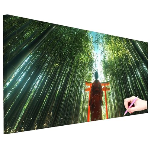 Diamond Painting XXL 100x40cm Diamant Painting Bilder Wald DIY Set Erwachsene Anlage Diamond Art Kreativ Set für Erwachsene Diamant Malerei Strass Kreuzstich Deko Wohnzimmer Geschenke für Frauen N-78 von ZaeMynnu