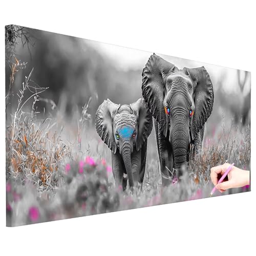 Diamond Painting XXL 130x50cm Diamant Painting Bilder Tiere Set Erwachsene Elefant Diamond Art Kreativ Set für Erwachsene Diamant Malerei Strass Kreuzstich Deko Wohnzimmer Geschenke für Frauen O-15 Diamond Painting XXL 130x50cm Diamant Painting Bilder Tiere Set Erwachsene Elefant Diamond Art Kreativ Set für Erwachsene Diamant Malerei Strass Kreuzstich Deko Wohnzimmer Geschenke für Frauen O-15 von ZaeMynnu