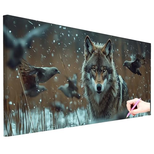Diamond Painting XXL 200x80cm Diamant Painting Bilder Wolf DIY Set Erwachsene Tiere Diamond Art Kreativ Set für Erwachsene Diamant Malerei Strass Kreuzstich Deko Wohnzimmer Geschenke für Frauen N-96 Diamond Painting XXL 200x80cm Diamant Painting Bilder Wolf DIY Set Erwachsene Tiere Diamond Art Kreativ Set für Erwachsene Diamant Malerei Strass Kreuzstich Deko Wohnzimmer Geschenke für Frauen N-96 von ZaeMynnu