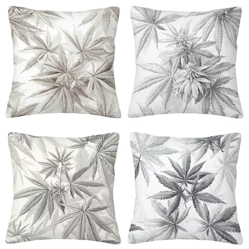 Kissenbezug 45x45 Grau Sofakissen Kissenbezug Anlage 4er Set Deko Wohnzimmer Dekokissen Samt Kissenbezüge Zierkissen Kissenhüllen Couchkissen Kopfkissenbezug Halloween Deko Geschenke für Frauen F-26 Kissenbezug 45x45 Grau Sofakissen Kissenbezug Anlage 4er Set Deko Wohnzimmer Dekokissen Samt Kissenbezüge Zierkissen Kissenhüllen Couchkissen Kopfkissenbezug Halloween Deko Geschenke für Frauen F-26 von ZaeMynnu