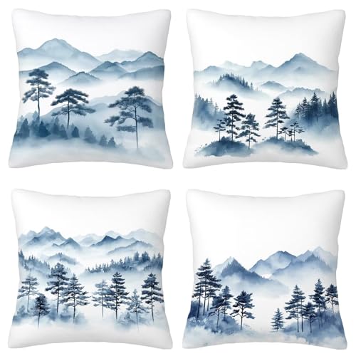 Kissenbezug 45x45 Weiß Sofakissen Kissenbezug Landschaft 4er Set Deko Wohnzimmer Dekokissen Samt Kissenbezüge Zierkissen Kissenhüllen Couchkissen Kopfkissenbezug für Halloween Deko Geschenke A-09 Kissenbezug 45x45 Weiß Sofakissen Kissenbezug Landschaft 4er Set Deko Wohnzimmer Dekokissen Samt Kissenbezüge Zierkissen Kissenhüllen Couchkissen Kopfkissenbezug für Halloween Deko Geschenke A-09 von ZaeMynnu