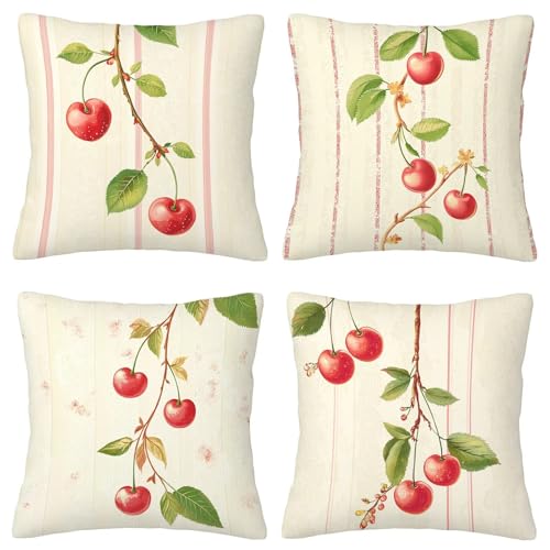 Kissenbezug 60x60 4er Set Kissenbezug Beige Deko Kissen Kirsche Kissenbezüge Zierkissen Deko Wohnzimmer Sofa Kissen Kissenhüllen Samt Dekokissen Kissenhülle Weihnachtsdeko Geschenke für Frauen A-14 Kissenbezug 60x60 4er Set Kissenbezug Beige Deko Kissen Kirsche Kissenbezüge Zierkissen Deko Wohnzimmer Sofa Kissen Kissenhüllen Samt Dekokissen Kissenhülle Weihnachtsdeko Geschenke für Frauen A-14 von ZaeMynnu