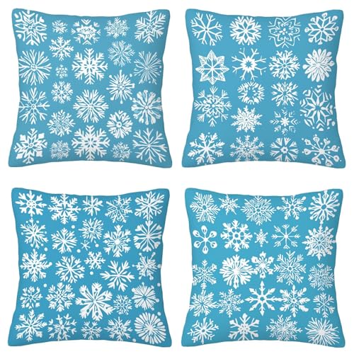 Kissenbezug 60x60 Blau Sofakissen Kissenbezug Schnee 4er Set Deko Wohnzimmer Dekokissen Samt Kissenbezüge Zierkissen Kissenhüllen Couchkissen Kopfkissenbezug Halloween Deko Geschenke für Frauen E-73 Kissenbezug 60x60 Blau Sofakissen Kissenbezug Schnee 4er Set Deko Wohnzimmer Dekokissen Samt Kissenbezüge Zierkissen Kissenhüllen Couchkissen Kopfkissenbezug Halloween Deko Geschenke für Frauen E-73 von ZaeMynnu
