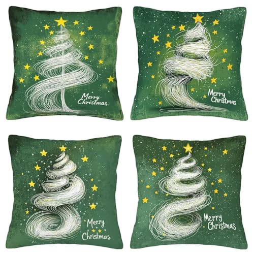 Kissenbezug 65x65 Grün Sofakissen Kissenbezug Weihnachten 4er Set Deko Wohnzimmer Dekokissen Samt Kissenbezüge Zierkissen Kissenhüllen Couchkissen Kopfkissenbezug für Halloween Deko Geschenke A-19 Kissenbezug 65x65 Grün Sofakissen Kissenbezug Weihnachten 4er Set Deko Wohnzimmer Dekokissen Samt Kissenbezüge Zierkissen Kissenhüllen Couchkissen Kopfkissenbezug für Halloween Deko Geschenke A-19 von ZaeMynnu