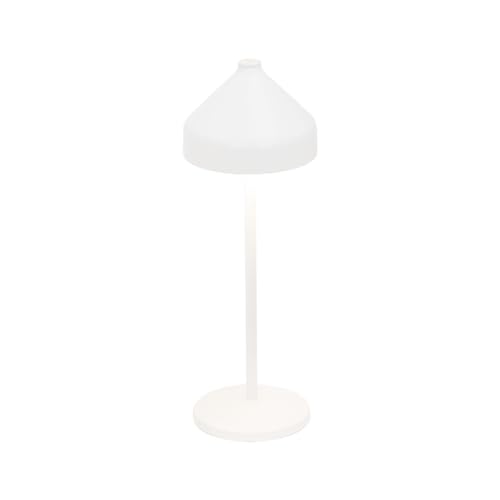 Zafferano, Amelie Lampe, Wiederaufladbare und Kabellose Tischlampe mit Touch Control, Geeignet für den Innen- und Außenbereich, Dimmer, 2200-3000 K, Höhe 34 cm, Farbe Weiß von Zafferano