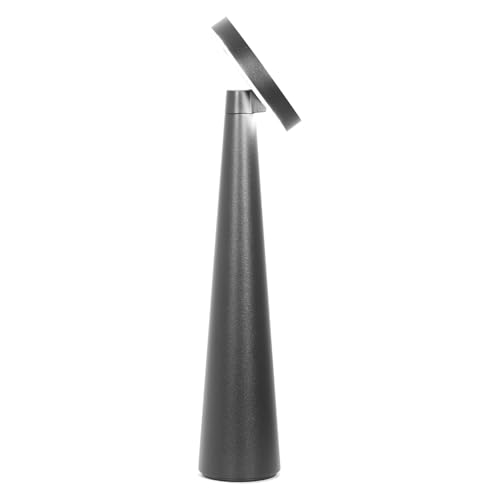 Zafferano, Angelina Lampe, Wiederaufladbare und Kabellose Tischlampe mit Touch Control Und Schwenkbarem Kopf, Geeignet Für Den Innenbereich, Dimmer, 2200-3000 K, Höhe 26 cm, Farbe Schwarz von Zafferano
