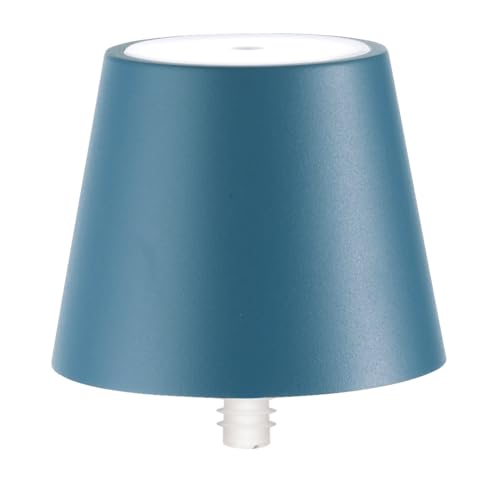 Zafferano, Poldina Stopper Lampe, Kabellose und Wiederaufladbare Flaschenlampe mit Touch Control, Geeignet für den Innen- und Außenbereich, Dimmer, 2200-3000 K, Höhe 11 cm, Farbe Avio Blau von Zafferano