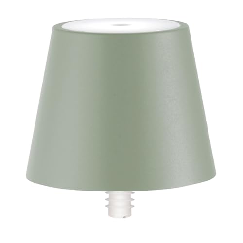 Zafferano, Poldina Stopper Lampe, Kabellose und Wiederaufladbare Flaschenlampe mit Touch Control, Geeignet für den Innen- und Außenbereich, Dimmer, 2200-3000 K, Höhe 11 cm, Farbe Salbei von Zafferano