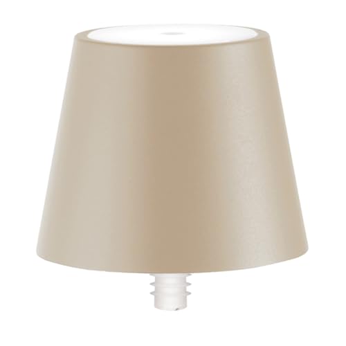 Zafferano, Poldina Stopper Lampe, Kabellose und Wiederaufladbare Flaschenlampe mit Touch Control, Geeignet für den Innen- und Außenbereich, Dimmer, 2200-3000 K, Höhe 11 cm, Farbe Sand von Zafferano