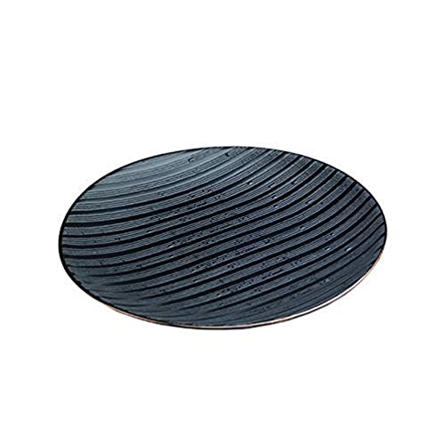 Zafferano Black Stone - Dessertteller aus Porzellan, Durchmesser 215 mm, Farbe Schwarz/Goldrand, spülmaschinengeeignet - Set 2 Stück von Zafferano