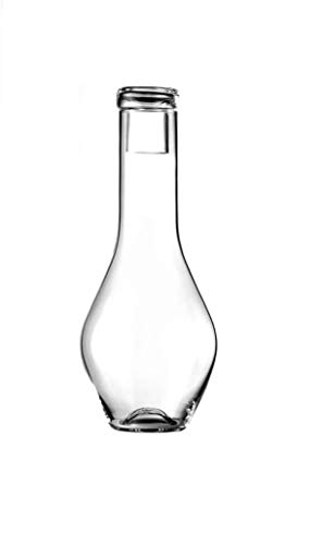 Zafferano Chiaro di Luna - Glasflasche Klar, Höhe 290 mm, Durchmesser 125 mm, Fassungsvermögen 138 cl - Handgefertigt in bleifreiem Kristallglas von Zafferano
