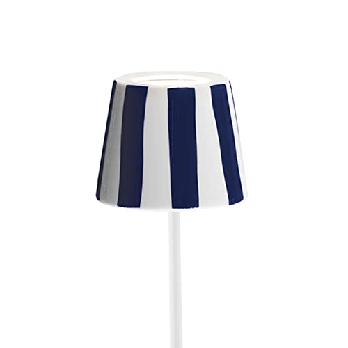 Zafferano Keramikabdeckung für Poldina Lampe MADE IN ITALY – Handdekorierte Lampenschirmabdeckung (Blaue Streifen) von Zafferano