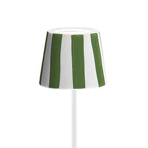 Zafferano Keramikabdeckung für Poldina Lampe MADE IN ITALY – Handdekorierte Lampenschirmabdeckung (Grün Streifen) von Zafferano