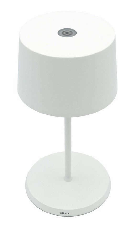 Zafferano LED Tischleuchte Olivia Mini Pro Kabellose Akku LED Tischle für Innen+ Außenbereich, LED fest integriert von Zafferano
