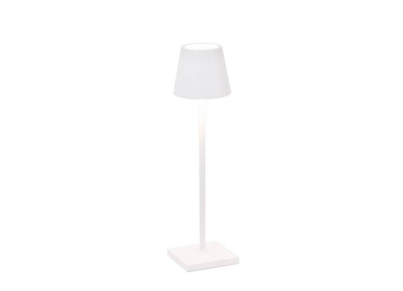 Zafferano LED Tischleuchte POLDINA MICRO MATT WHITE weiß matt Ø7x28cm von Zafferano
