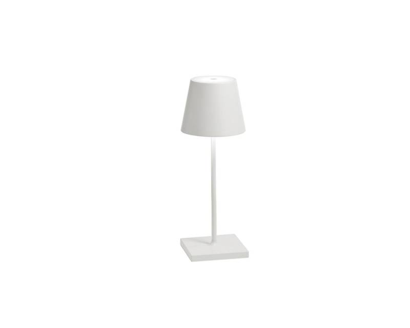 Zafferano LED Tischleuchte POLDINA MINI MATT WHITE weiß matt Ø11x30cm von Zafferano
