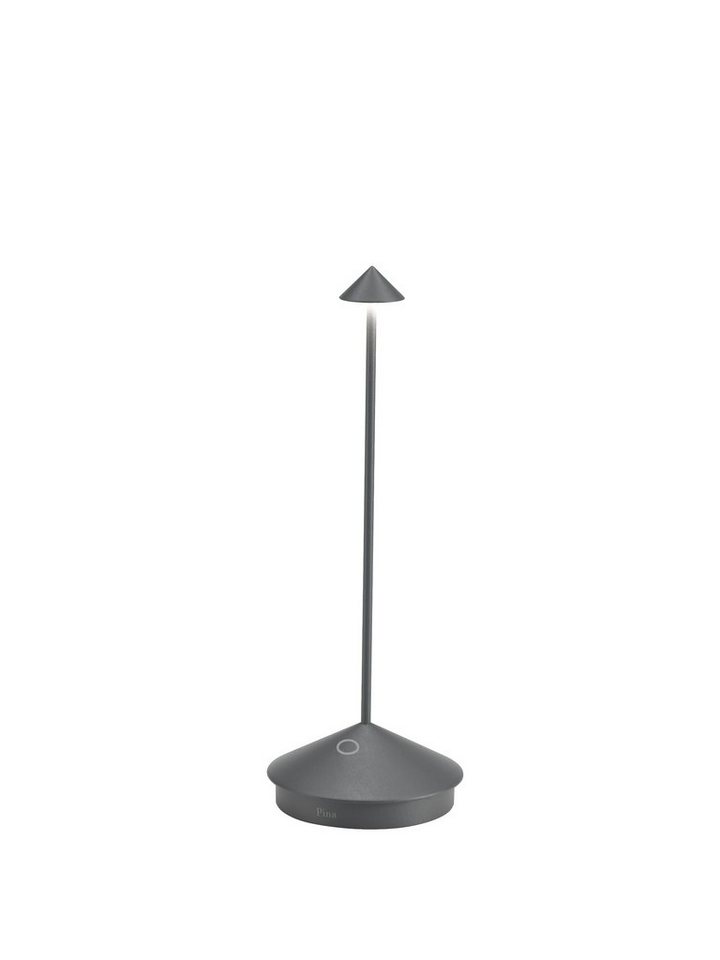 Zafferano LED Tischleuchte Zafferano Akku-Tischleuchte Pina Pro Dunkelgrau 290mm von Zafferano