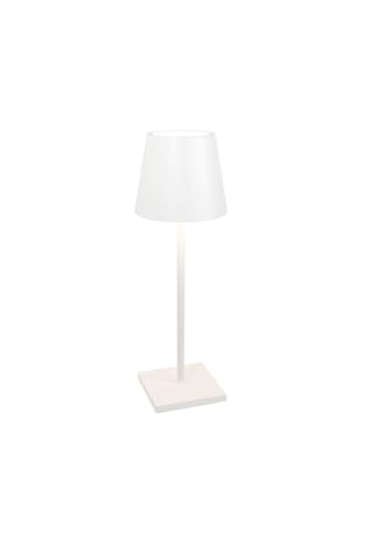 Zafferano, Poldina L Schreibtischlampe, Tragbare und Wiederaufladbare Tischlampe mit Touch Control, Geeignet für Wohnzimmer und Außenbereich, Dimmer, 2200-3000 K, Höhe 49,7 cm, Farbe Weiß von Zafferano