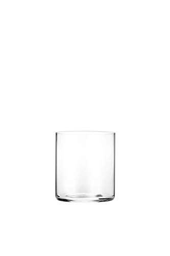 Zafferano - Set mit 6 Glasbechern, Wasser- / Weinglas mit 88 mm Höhe, 80 mm Durchmesser, 37 cl Kapazität, Chiaro Di Luna-Kollektion - Transparent von Zafferano