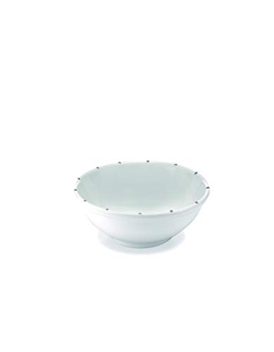 Zafferano Striche - Porzellan-Salatschüssel, Durchmesser 210 mm, Farbe Pois Beige, spülmaschinenfest bis 60° - Set 2 Stück von Zafferano
