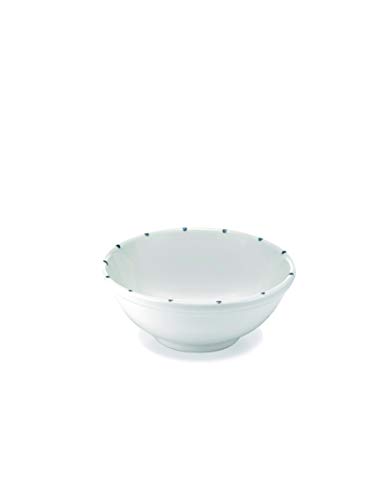 Zafferano Striche - Porzellan-Salatschüssel, Durchmesser 210 mm, Farbe Pois Grau, spülmaschinenfest bis 60° - Set 2 Stück von Zafferano