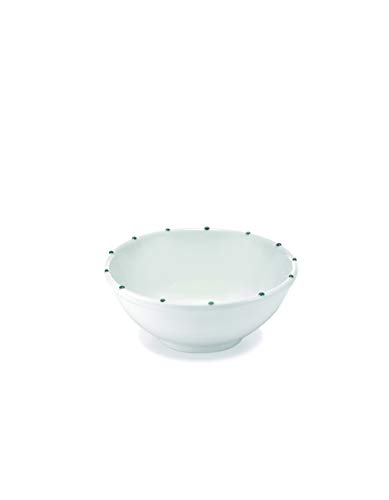 Zafferano Striche - Porzellan-Salatschüssel, Durchmesser 210 mm, Farbe Poisgrün, spülmaschinenfest bis 60° - Set 2 Stück von Zafferano