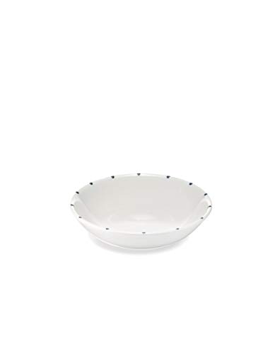 Zafferano Striche - Porzellan-Tiefteller, Durchmesser 220 mm, Farbe Grau, spülmaschinengeeignet bis 60° - Set 6-teilig von Zafferano